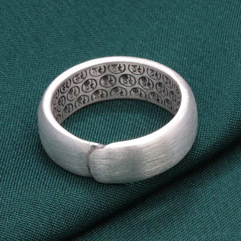 999 Pure Silver Ancient Luck Finger Ring