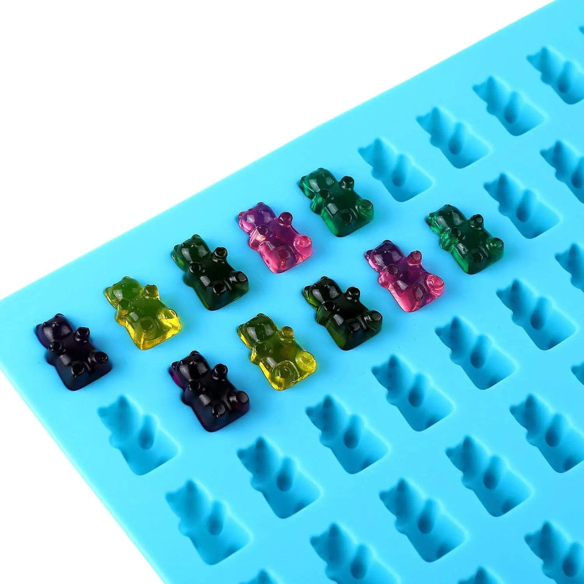 Mini Gummy Bear Silicone Mold Trays | 50 Gummy | Various Colours