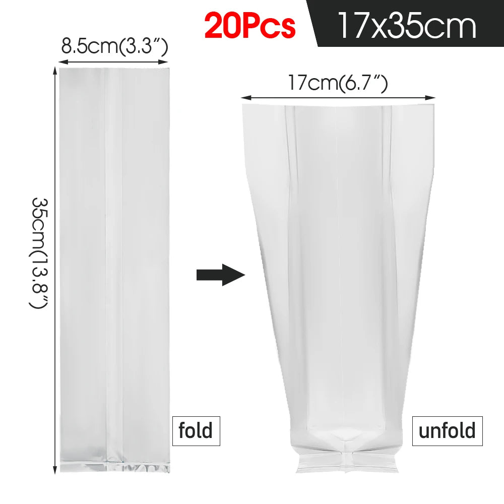 Polypropylene Mushroom Grow Bags | Autoclavable Cultivation Bags for Spawn & Substrate | Multiple Sizes & Pack Options