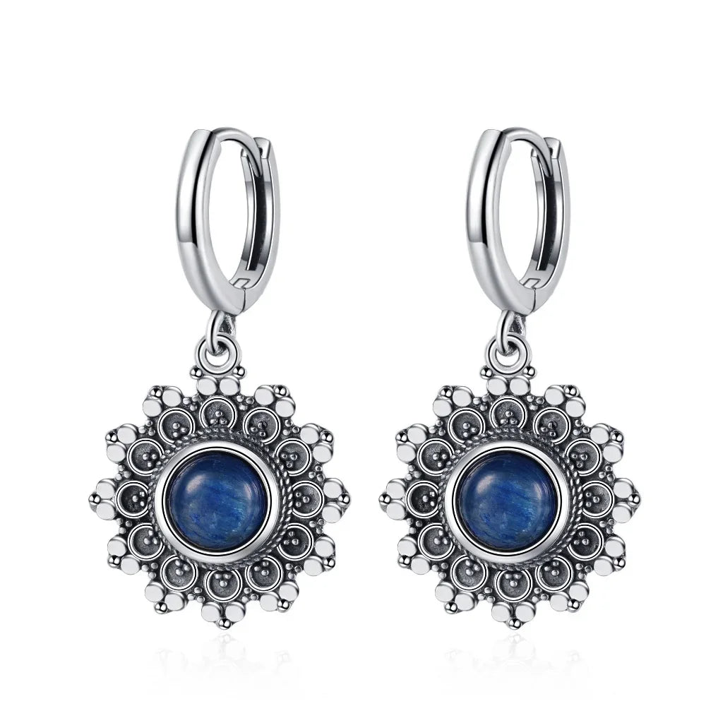 Natural Stone Bohemian Drop Earrings | Kyanite & Moonstone | Assorted Designs