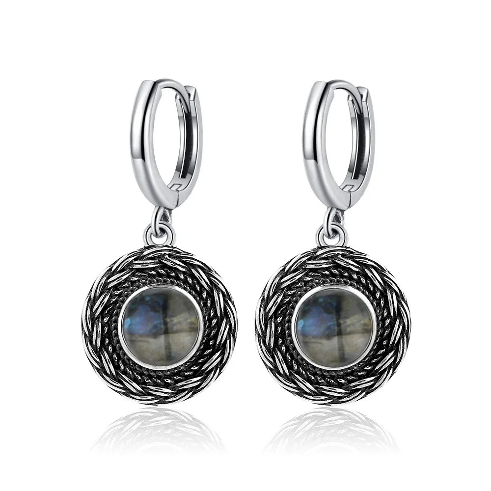Natural Stone Bohemian Drop Earrings | Kyanite & Moonstone | Assorted Designs