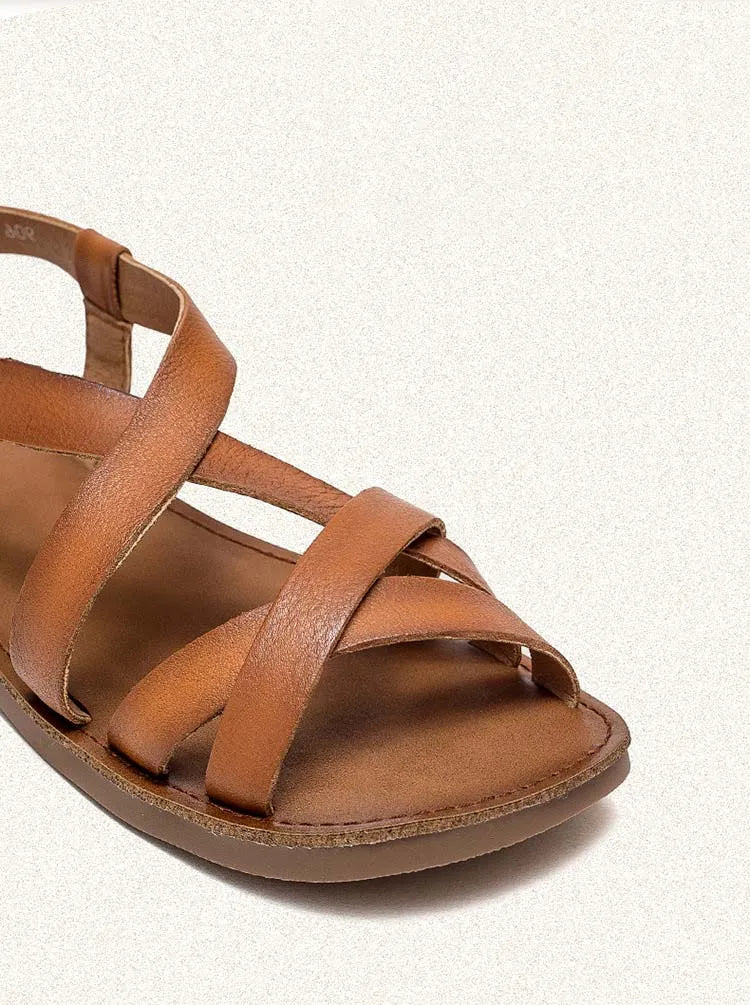 Women's Genuine Leather Platform Flats | Weave Mary Jane Sandals | Luxury Summer Slippers | Beige, Orange & Green | Sizes 35-40