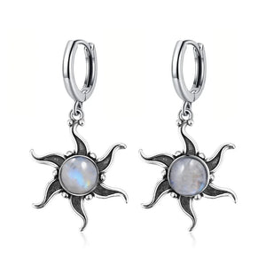 Natural Stone Bohemian Drop Earrings | Kyanite & Moonstone | Assorted Designs