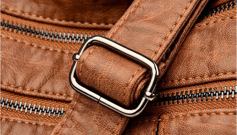 Plain Soft Leather Handbag With Zipper Closures | Various Colour Options