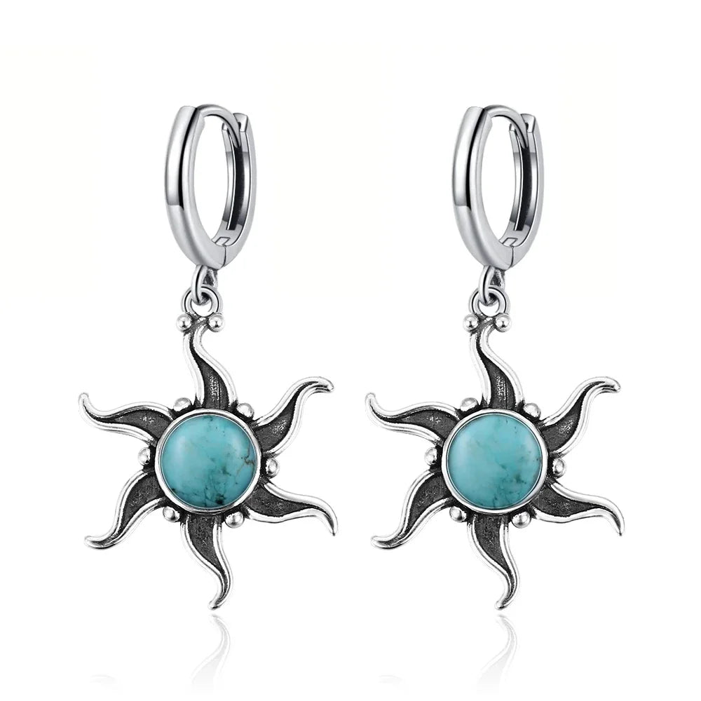 Natural Stone Bohemian Drop Earrings | Kyanite & Moonstone | Assorted Designs
