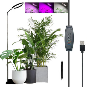 Full Spectrum 72 LEDs Grow Light | Adjustable & Dimmable Halo Lamp for Indoor Plants