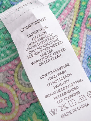 Bohemian Floral Kimono Cover-Up | Short Rayon Ruffle Sleeve Beach Wrap | Red & Aqua Green Prints | S–L