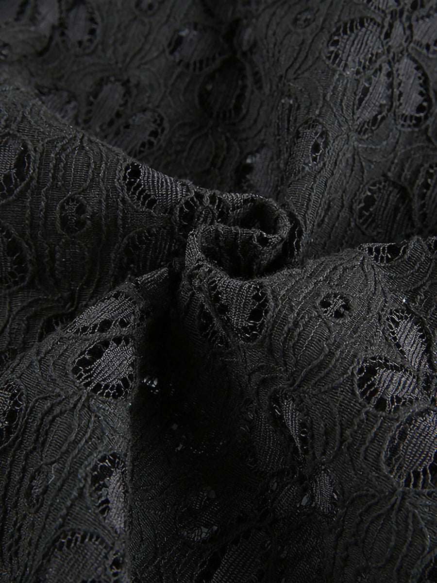 Hollow Out Lace Beach Summer Dress | White + Black Options | Sizes S-L