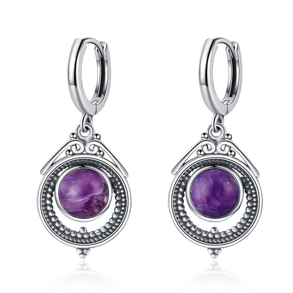 Natural Stone Bohemian Drop Earrings | Kyanite & Moonstone | Assorted Designs