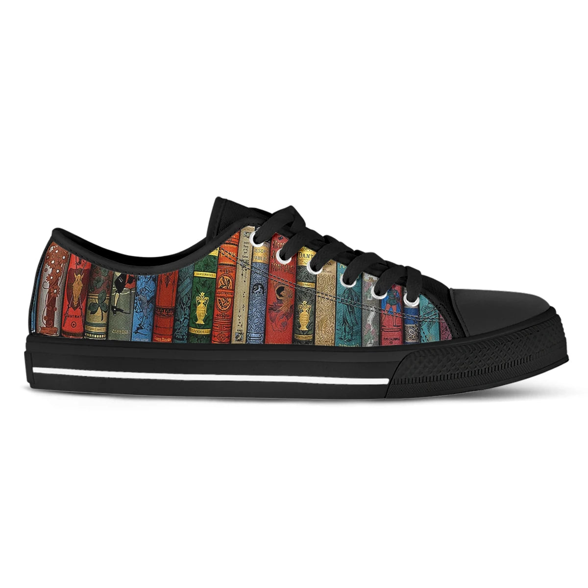 Women's Cool Rasta Inspired Black Lace Up Shoes | Various Sizes