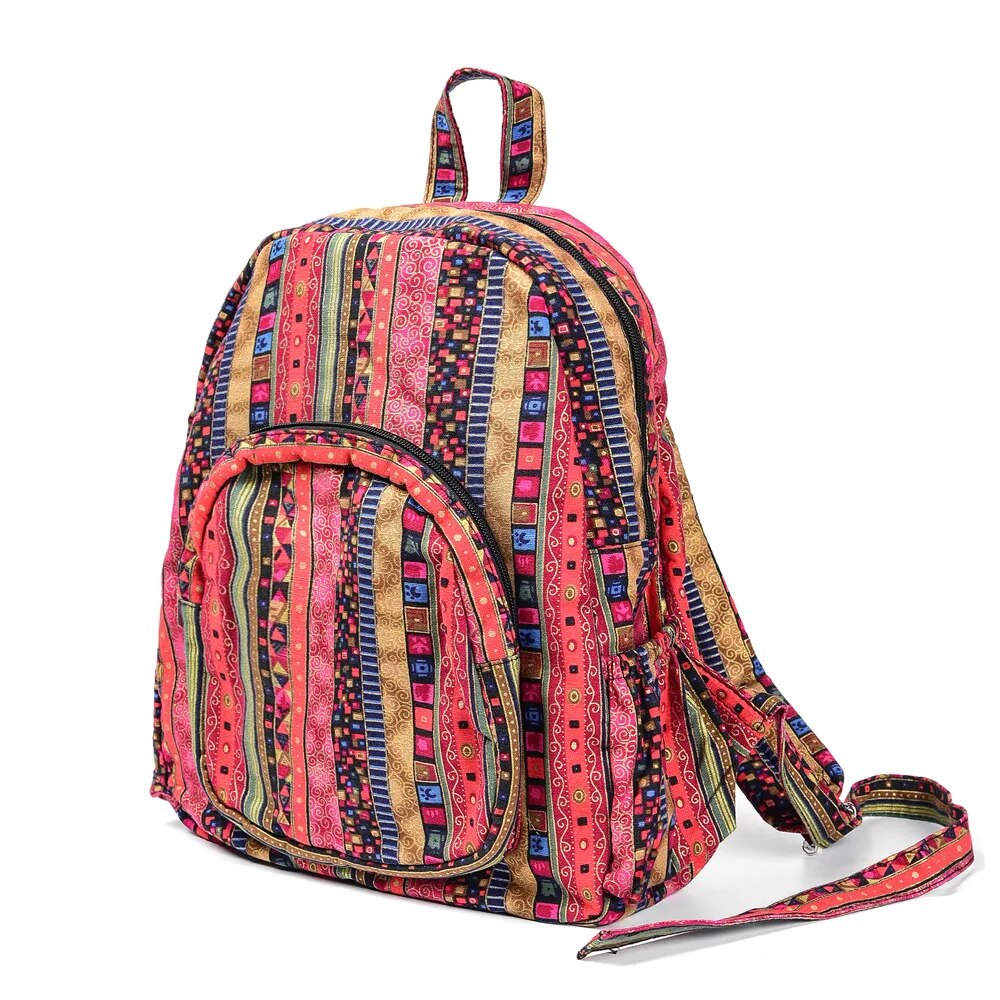 Boho Style Sling Backpack Vintage Fabric Crossbody Bag - Temu Canada