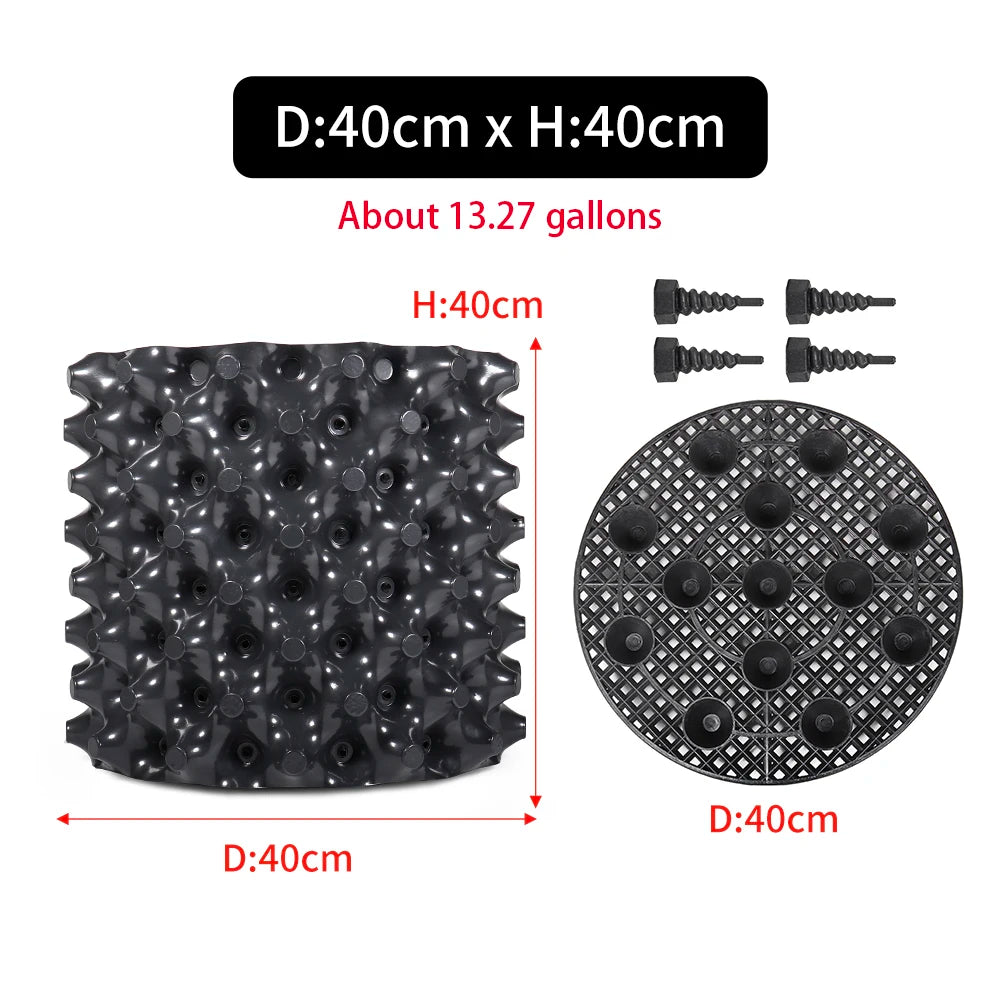 Root Control Air Pruning Nursery Pots | Fast Root Growth Training Containers | 9 Sizes | Durable Black PVC | Bonsai, Trees & Transplanting