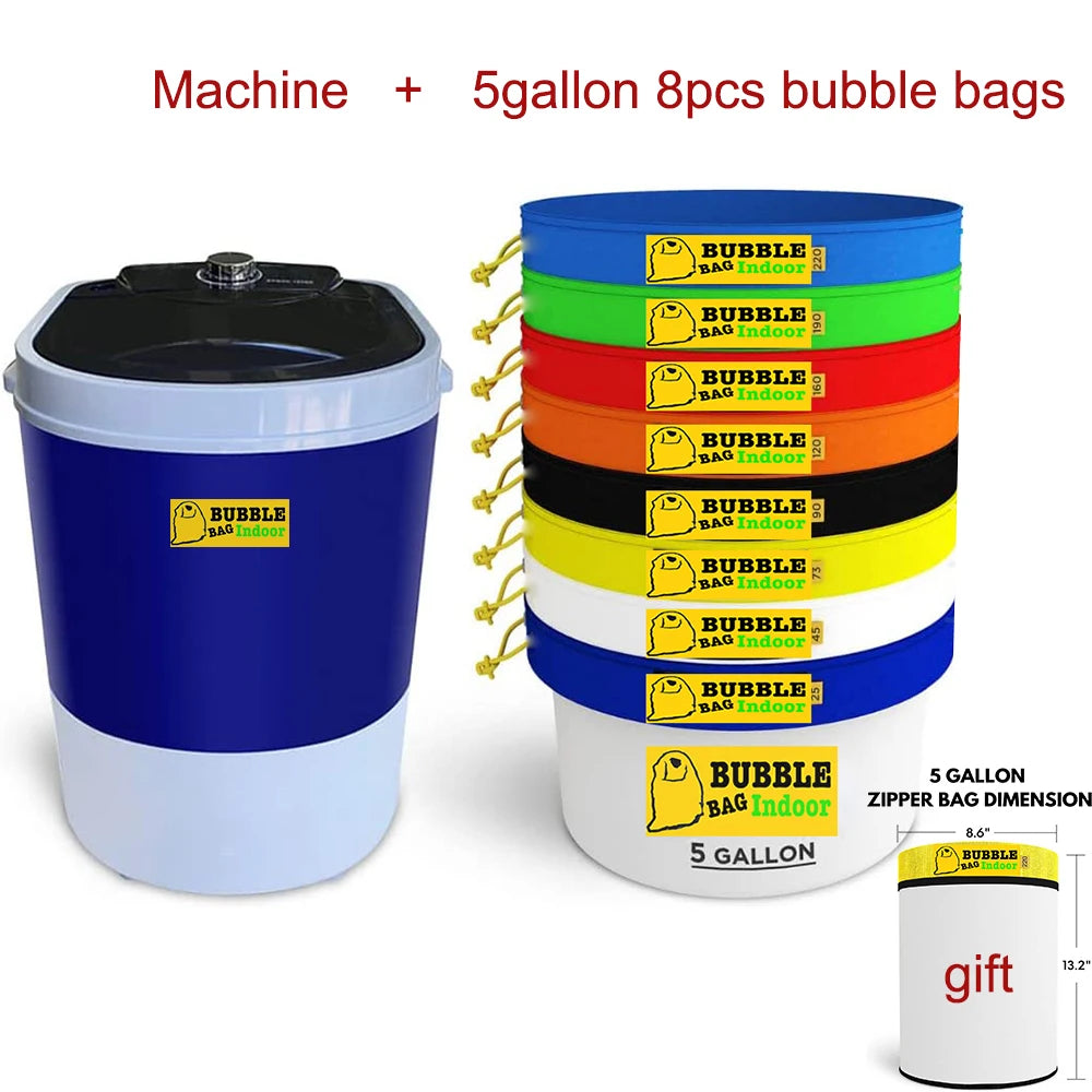 Automatic Bubble Bag Extraction Wash Machine + Mixer