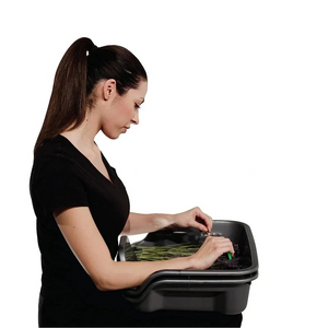 Black Lap Trim Tray Bin Set With 150 Micron Screen + Replaceable Sieve