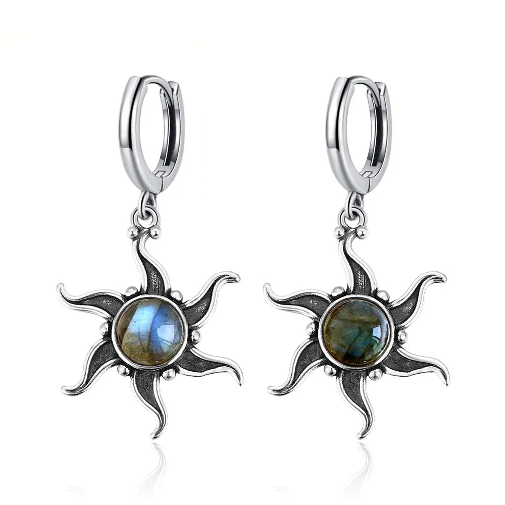 Natural Stone Bohemian Drop Earrings | Kyanite & Moonstone | Assorted Designs