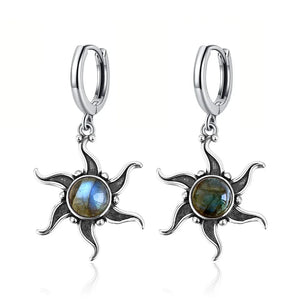 Natural Stone Bohemian Drop Earrings | Kyanite & Moonstone | Assorted Designs