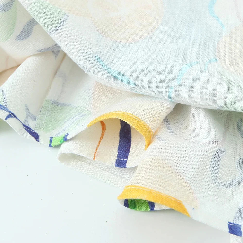 Beautiful Women's Floral Summer Dress With Lemon Print | Sizes XS-L