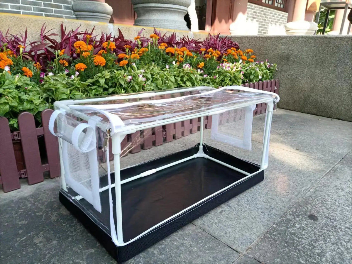 Home Gardening Greenhouse Shed | Waterproof Mini Grow Tent | For Mushrooms, Vegetables & Succulents | 50×25×25cm | Front or Side Opening