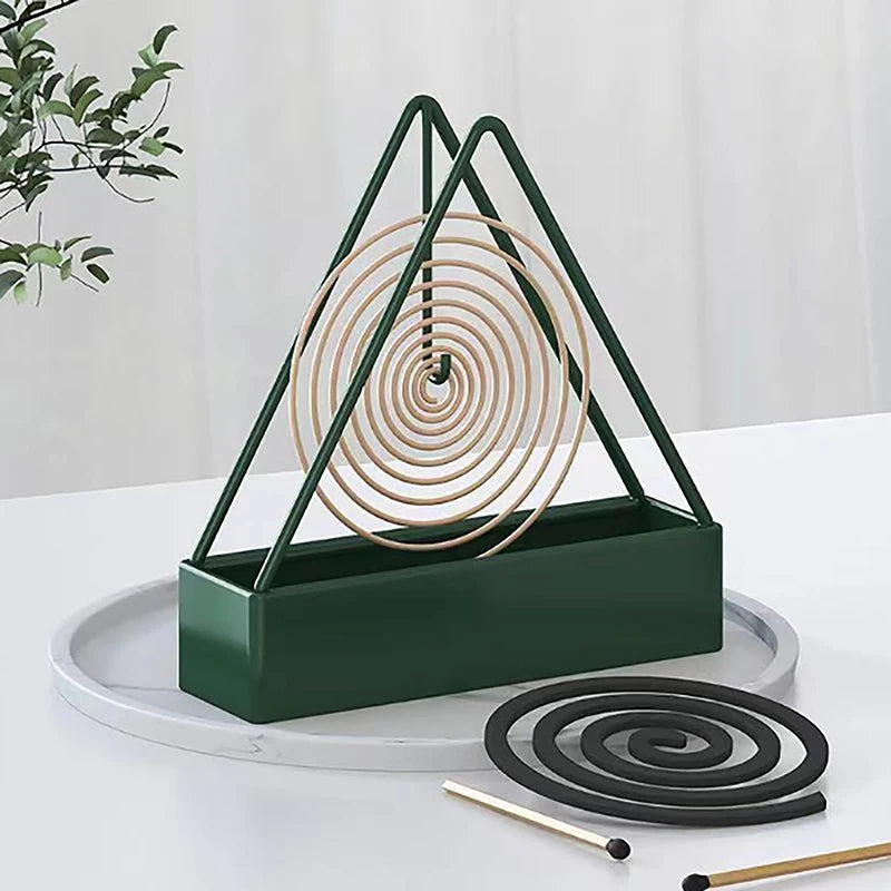 Iron Mosquito Coil Holder / Incense Coil Holder With Ash Catcher