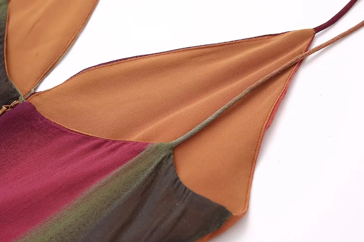 Elegant Hippie Long V-Neck Dress | Sizes XS-L