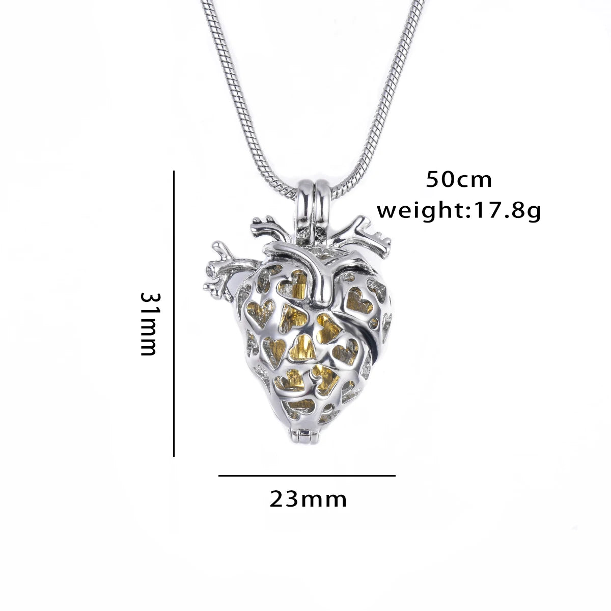 Eternity Keepsake Urn Necklace | White Gold Plated