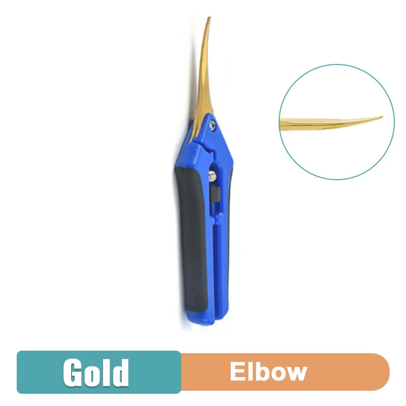 Garden Sping Loaded Secateur Shears | Blue Colour | Elbow Blade | Stainless Steel