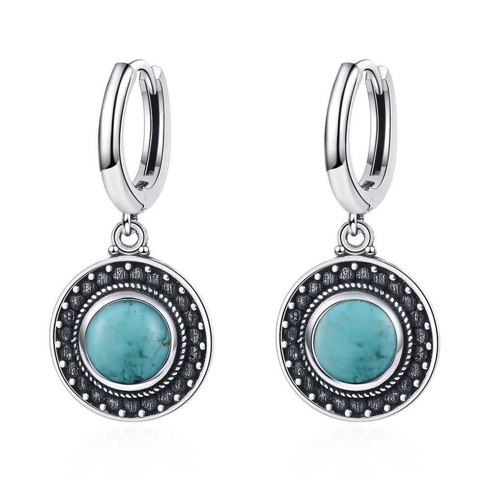Natural Stone Bohemian Drop Earrings | Kyanite & Moonstone | Assorted Designs