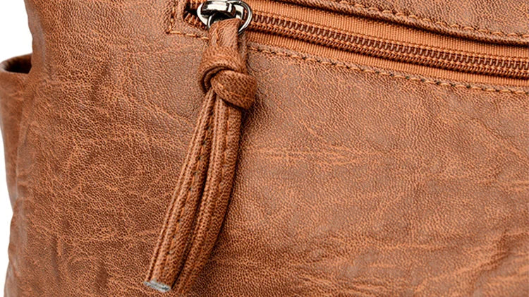 Plain Soft Leather Handbag With Zipper Closures | Various Colour Options