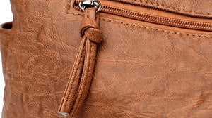 Plain Soft Leather Handbag With Zipper Closures | Various Colour Options