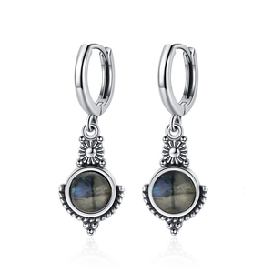 Natural Stone Bohemian Drop Earrings | Kyanite & Moonstone | Assorted Designs