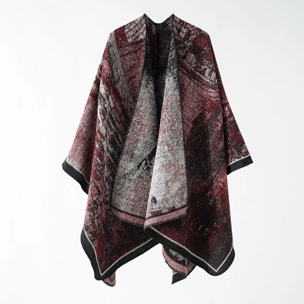 Bohemian Hippie Vintage Shawl | Thick Imitation Cashmere Cloak | Ethnic Style Winter Scarf Wrap | 135x150cm