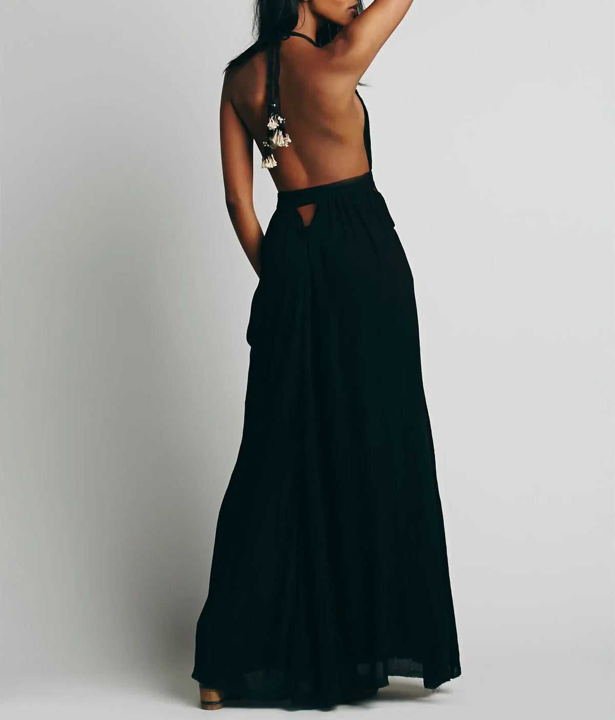 Boho Beach Sundress | V Neck Backless Maxi Dress | Cotton Holiday Dress for Women | 4 Colour Options