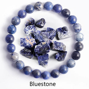 Genuine Natural Stone Bracelet Man Natural Flower Green Gemstone Beads Jewelry for Women Bohemia Style Elastic Bangle Wholesale