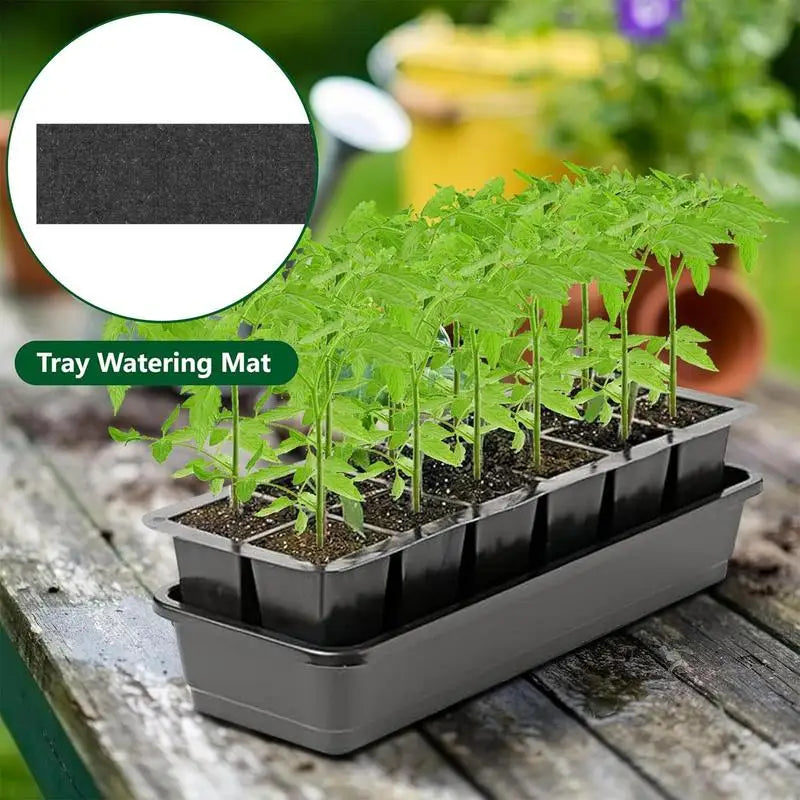 Automatic Plant Watering Capillary Mats | 8 Pack | Reusable Felt Basket Liners