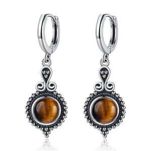 Natural Stone Bohemian Drop Earrings | Kyanite & Moonstone | Assorted Designs
