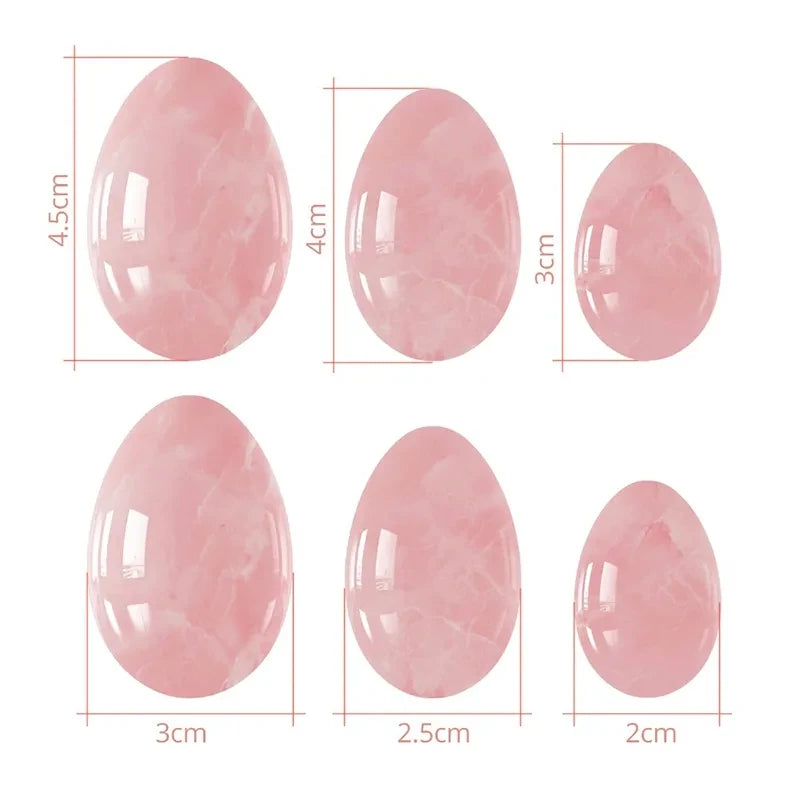 Natural Crystal Yoni Egg Set | Vaginal Muscle Firming | Undrilled