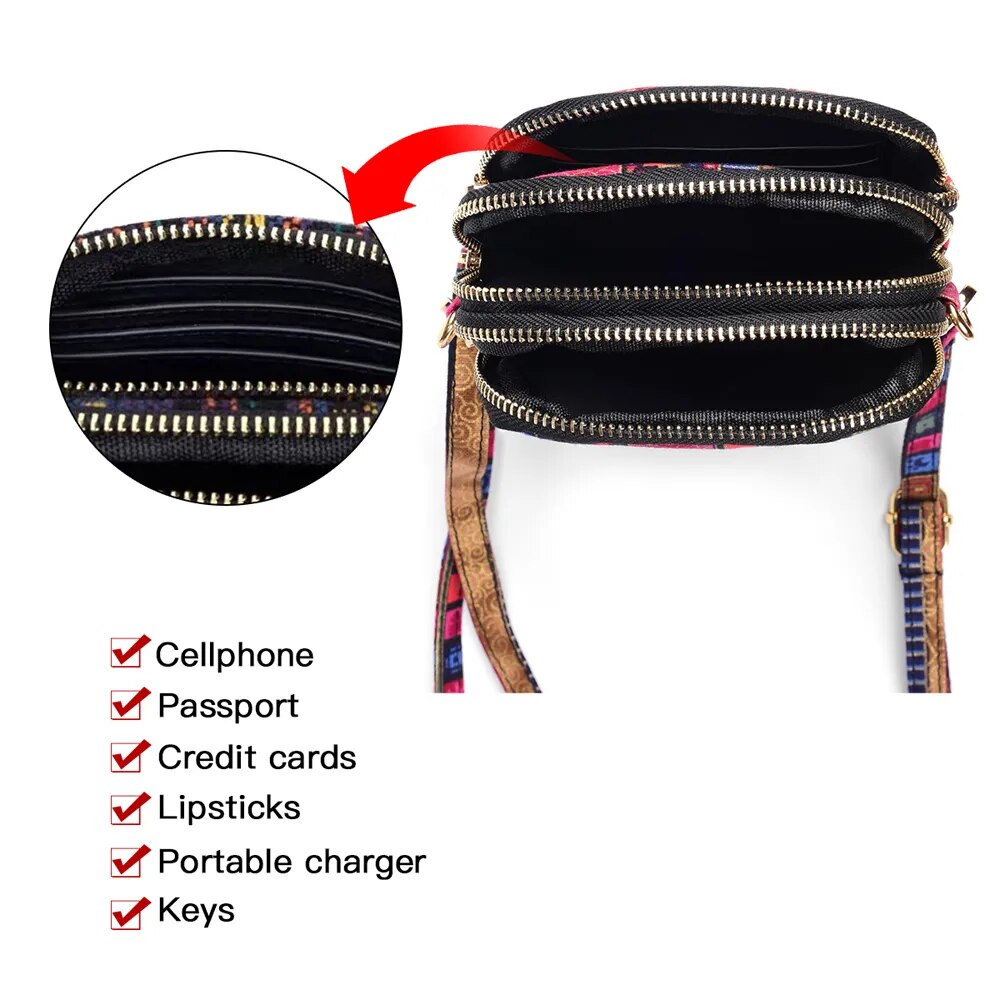 Cute Mini Bohemian Style Fabric Shoulder Bag