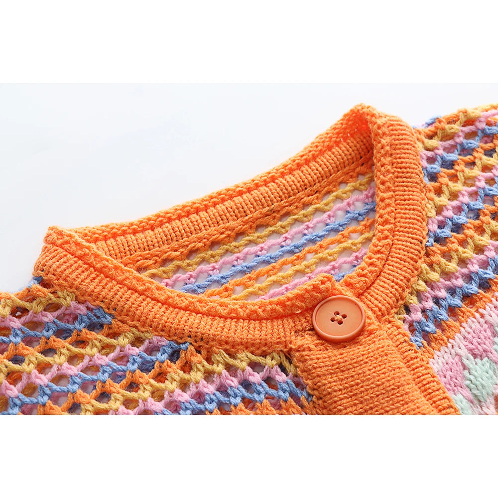 Colourful Hippie Striped Sweaters | Knitted + O-Neck | S-XL