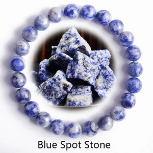 Genuine Natural Stone Bracelet Man Natural Flower Green Gemstone Beads Jewelry for Women Bohemia Style Elastic Bangle Wholesale