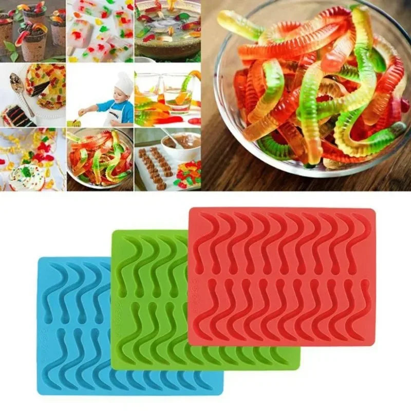 Gummy Snake Worm Trays | 20 Insert | Food Grade Silicone