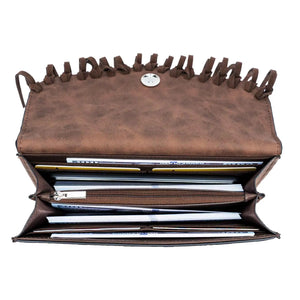 Cute Boho Hippie Styled Festival Bag With Turquoise Stone And Tassles