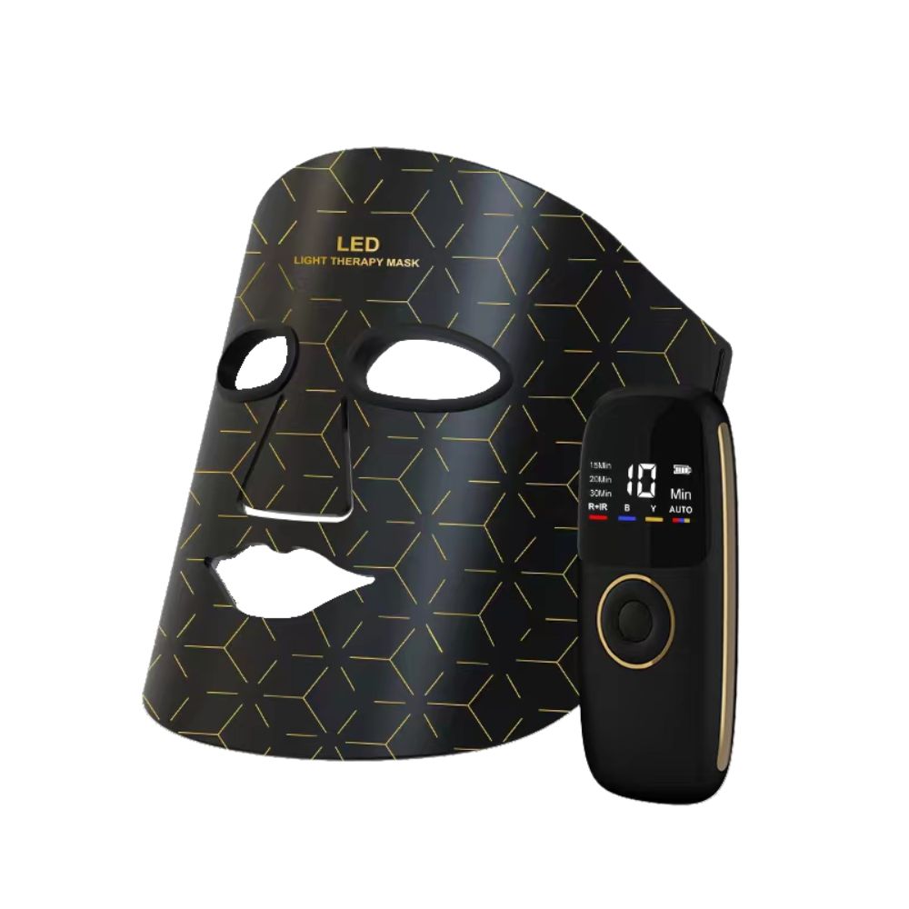 Silicone LED Light Therapy Face Mask | 4 Wavelengths (660/850/415/605nm) | Rechargeable | Dimming + Timer | Whole Face Coverage