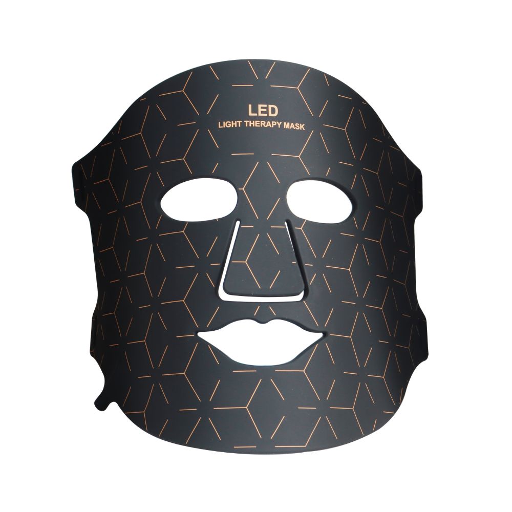 Silicone LED Light Therapy Face Mask | 4 Wavelengths (660/850/415/605nm) | Rechargeable | Dimming + Timer | Whole Face Coverage