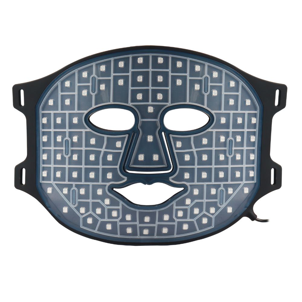 Silicone LED Light Therapy Face Mask | 4 Wavelengths (660/850/415/605nm) | Rechargeable | Dimming + Timer | Whole Face Coverage