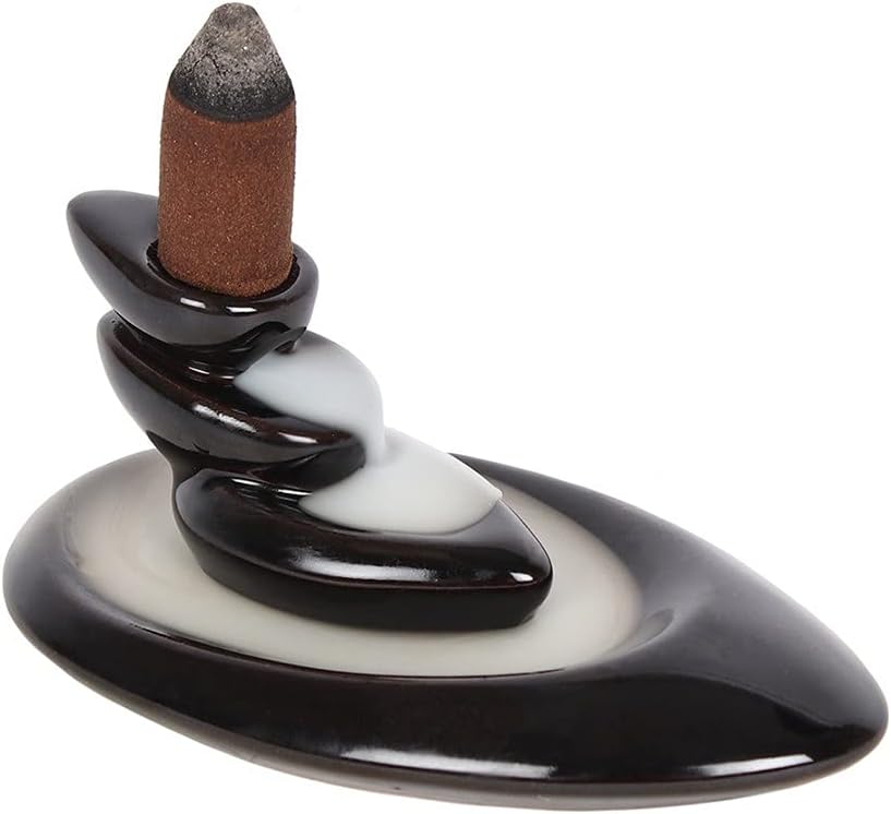 Small 3 Pebble Backflow Waterfall Incense Burner