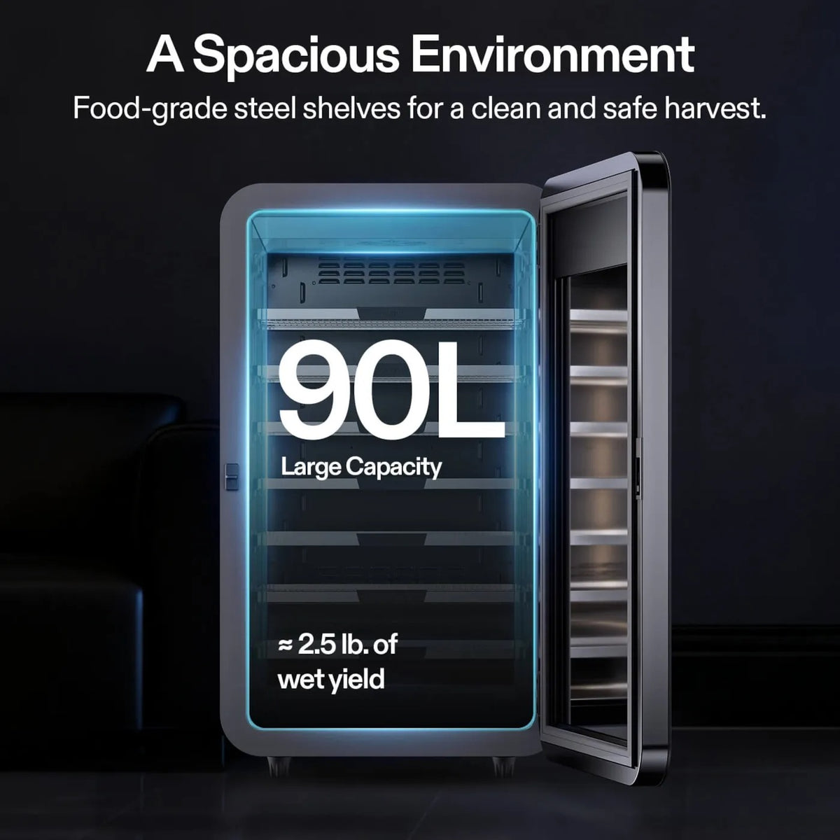 Smart Post-Harvest Drying & Curing Box | Temperature + Humidity Control | App + Touchscreen | Even 360° Airflow