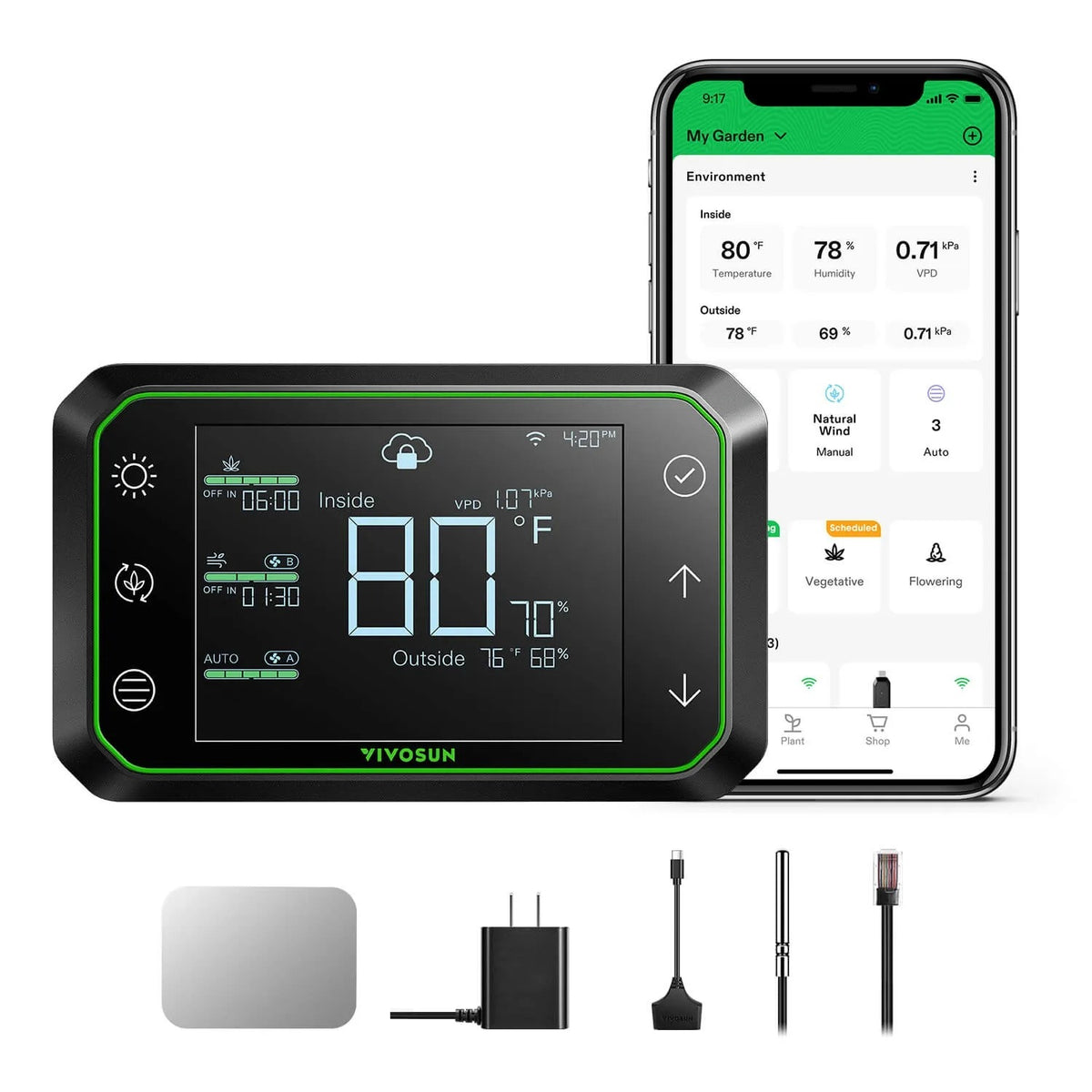 Smart Ventilation Kit Pro 8″ | AeroZesh G8 Inline Fan + WiFi Temp & Humidity Controller + Carbon Filter + Ducting | 725 CFM Quiet Ventilation for Large Grow Tents
