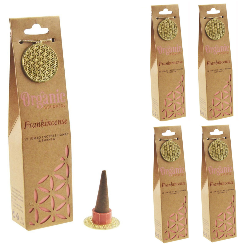 Organic Goodness Frankincense Incense Cones | 60 Pack