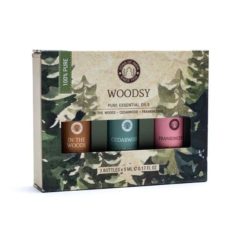 Song Of India Woodsy Essential Oil Set