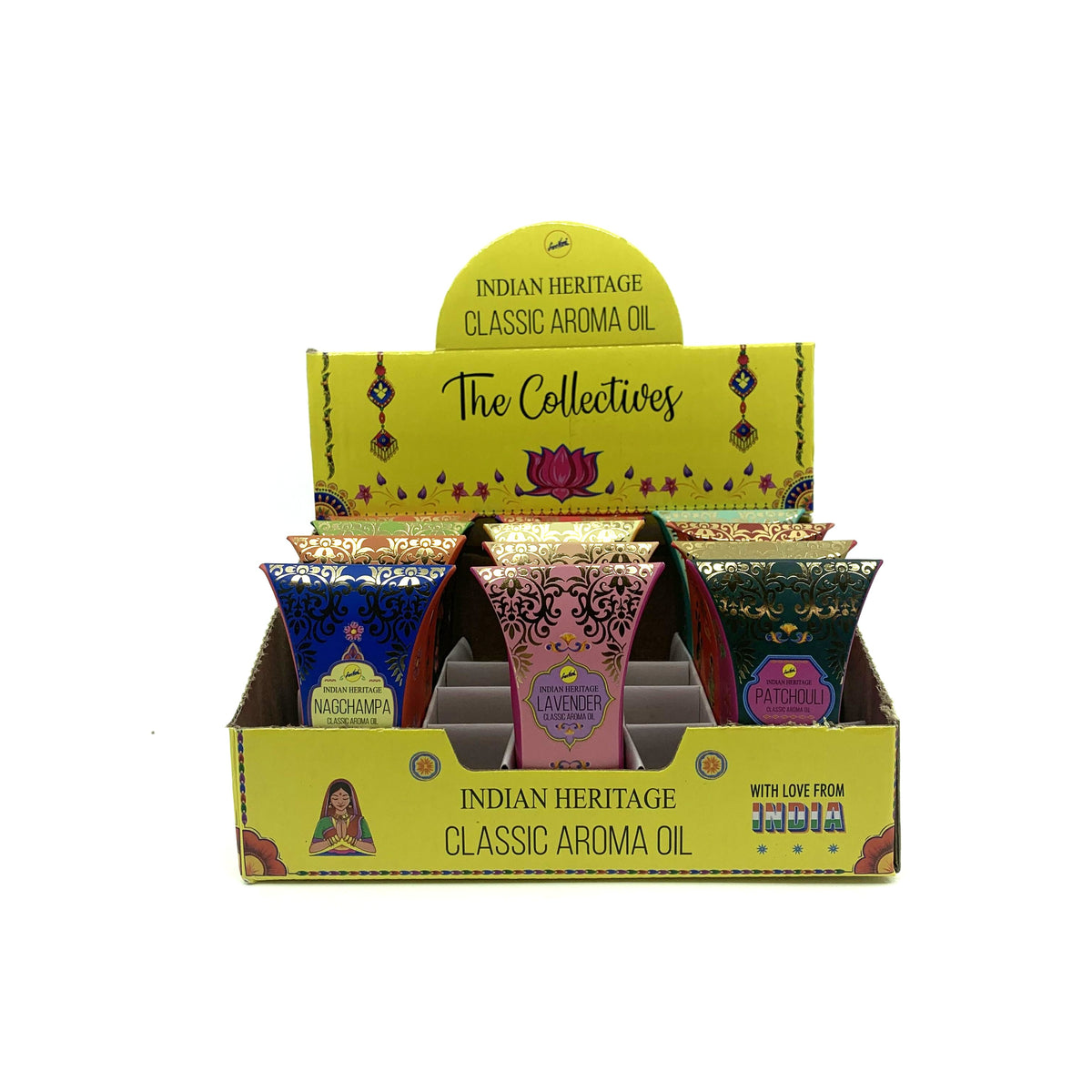Sree Vani Indian Heritage Aroma Oil Set | 12 x 10ml Bottles